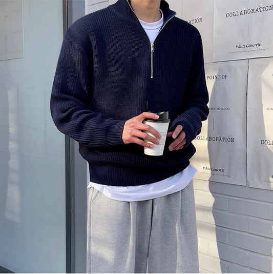 Halbzip-Pullover – Strukturierter Look